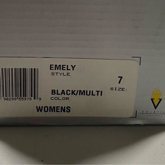 NIB Very Volotile Women’s Black w/Serape Design Slides “V Logo” - Size 7 - Picture 5 of 10